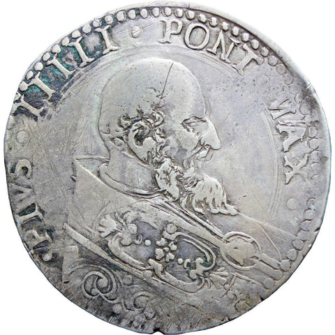 1566 - 1572 One Bianco Pius V Papal States Bologna Coin