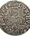 1577 - 1595 3 Kreuzer Tyrol Austria Coin Ferdinand II Silver