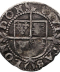 1594 - 1596 Half Groat Elizabeth I Coin 6th issue Silver London Mint Woolpack Mintmark