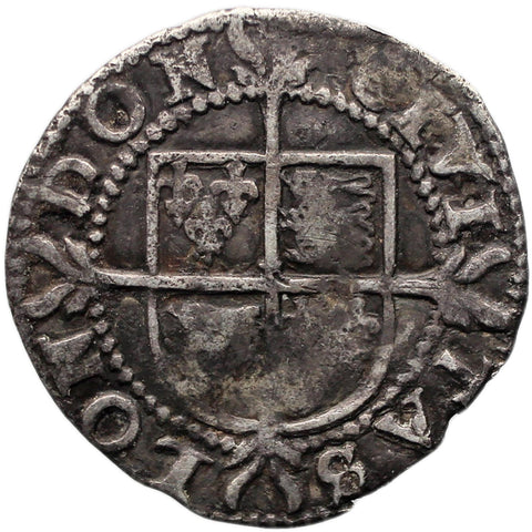 1594 - 1596 Half Groat Elizabeth I Coin 6th issue Silver London Mint Woolpack Mintmark