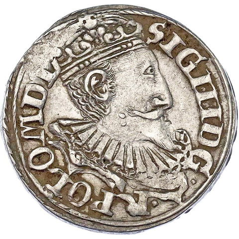 1597 3 Groschen Trojak Olkusz Mint Polish–Lithuanian Commonwealth Coin Sigismund III Vaza Silver