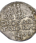 1598 Trojak - 3 Groschen Poznan Mint Polish–Lithuanian Coin Sigismund III Vaza Silver