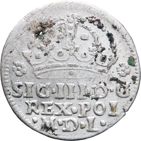 1608 Grosz Sigismund III Groschen Coin Polish – Lithuanian Commonwealth Silver Coins Mint Krakow Europe Old Money Numismatic Antiques Poland