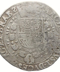 1612 - 1619 1/4 Patagon Spanish Netherlands Coin Albert & Isabella Silver