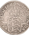 1615 1 mark Denmark Norway Coin Christian IV Silver Copenhagen Mint