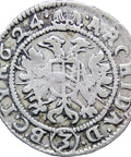 1624 3 Kreuzer Ferdinand II Austria - Habsburg Silver Coin Vienna Mint