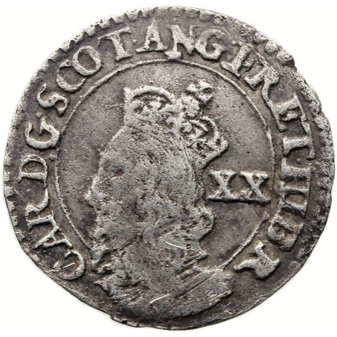 1625 - 1649 20 Pence Charles I Coin Scotland Silver