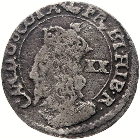 1637 - 1638 20 Pence Charles I Coin Scotland Silver 3rd Coinage, 1st Issue