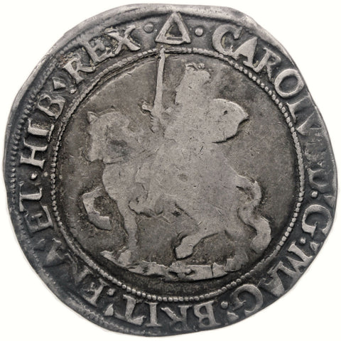 1639 - 1640 Half Crown Charles I Coin England Silver Triangle Mintmark