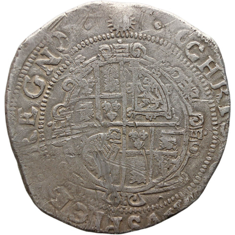 1645 - 1646 Half Crown Charles I Coin England Silver Sun Mintmark Group 5