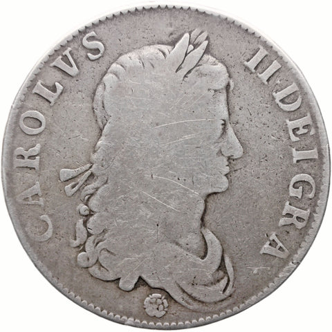 1662 Crown Charles II Coin UK Silver