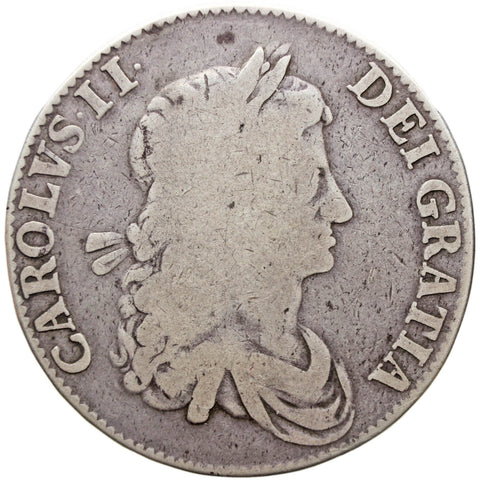 1663 Crown Charles II Coin Great Britain Silver