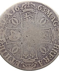 1663 Crown Charles II Coin Great Britain Silver