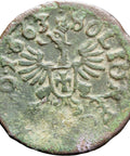 1663 Szeląg Solidus Shilling 1/3 Grosz Polish Lithuanian Commonwealth John II Casimir Vasa Coin Poland Old Money Europe Coins Numismatic