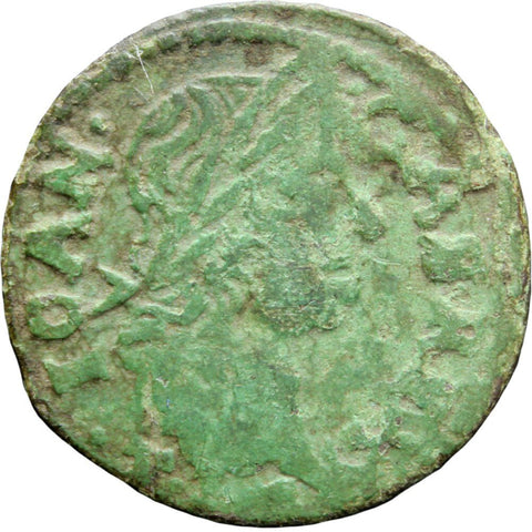1665 Szeląg Solidus Shilling 1/3 Grosz Polish Lithuanian Commonwealth John II Casimir Vasa Coin