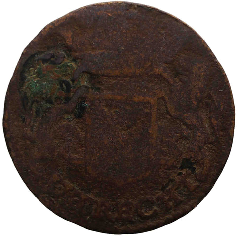 1666 One Duit Utrecht Coin Dutch Republic Netherlands