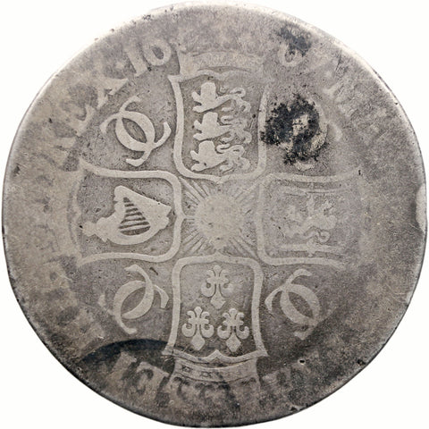 1667 Crown Charles II Coin UK Silver 2nd bust Decimo Nono