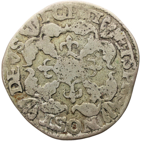 1680 1 Roosschelling Netherlands Coin West Friesland 6 Stuivers Silver