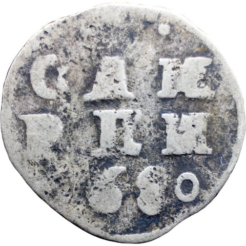 1680 2 Stuivers Kampen Dutch Republic Netherlands Silver Coin