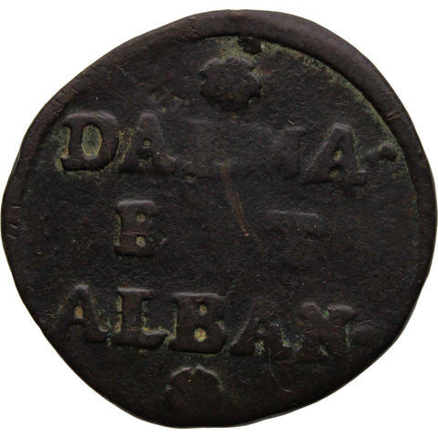 1691 - 1709 2 Soldi Dalmatia & Albania Republic of Venice Coin