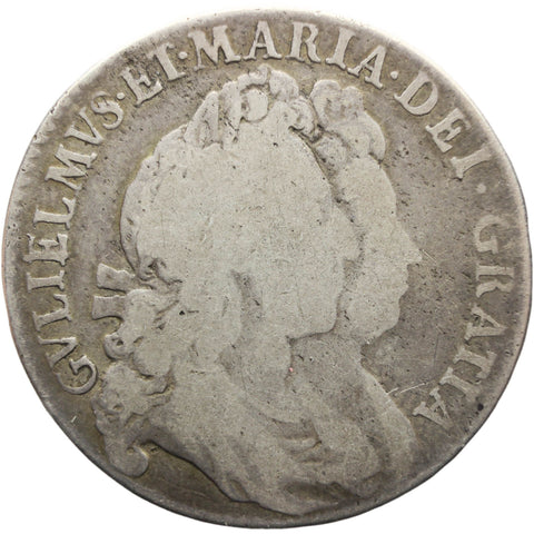 1693 Half Crown William and Mary Silver Coin United Kingdom 2nd busts
