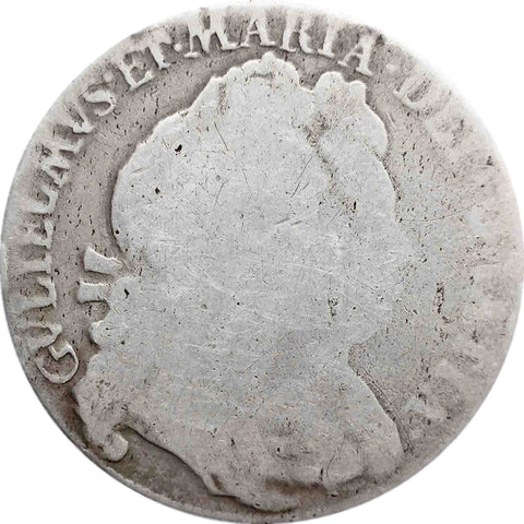 1693 Half Crown William and Mary Silver Coin United Kingdom 2nd busts