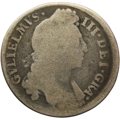 1696 Shilling William III Great Britain Coin Silver