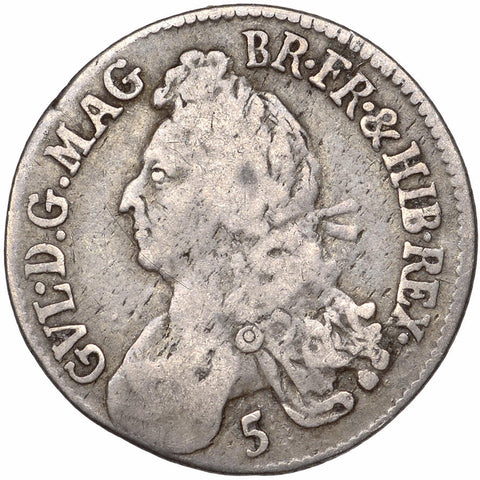 1700 5 Shillings William II Coin Scotland Silver