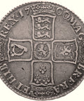 1700 Half Crown William III Coin UK Silver DVODECIMO large shields