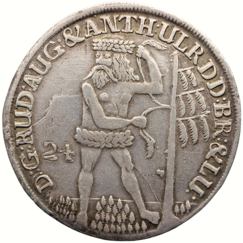 1701 24 Mariengroschen Brunswick - Wolfenbüttel Duke Anthony Ulrich Germany Coin Silver