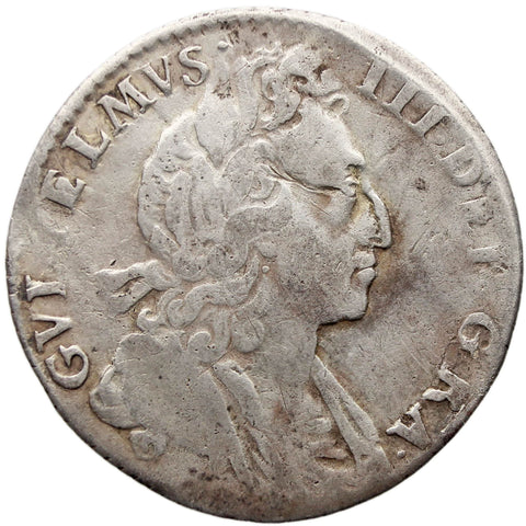 1701 Sixpence William III Coin UK Silver 3rd bust