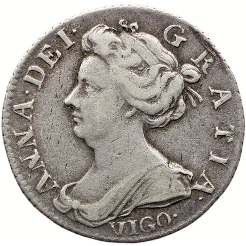 1703 Sixpence Vigo Anne Coin Silver UK