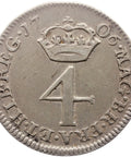 1706 4 Pence Anne Coin Maundy Coinage UK Silver