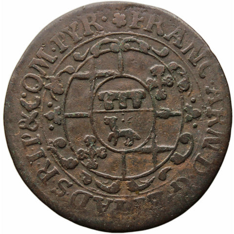 1706 6 Pfennig Bishopric of Paderborn Germany Coin Franz Arnold von Metternich no M in PYRM