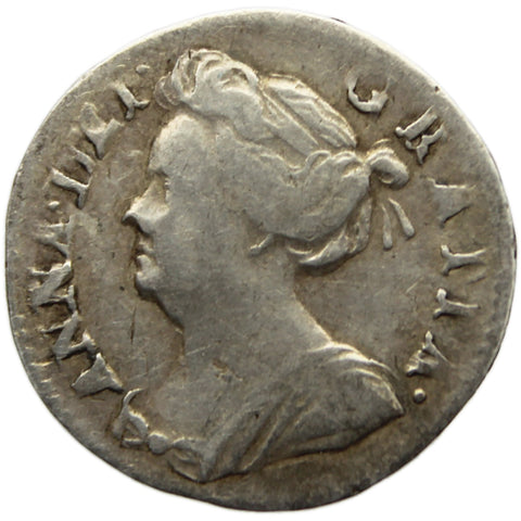 1709 Penny Maundy Coinage Anne Great Britain Silver Coin