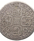 1723 Shilling George I Coin UK Silver SS and C in angles