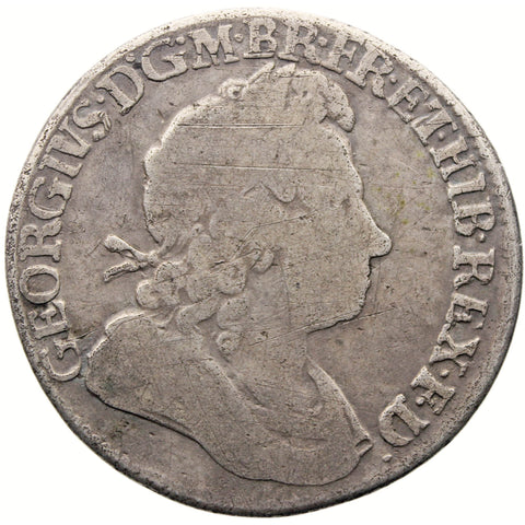 1723 Shilling George I Coin UK Silver SS and C in angles