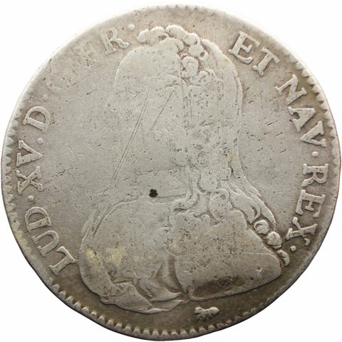 1726 A Half Ecu France Louis XV Silver Coin Paris Mint
