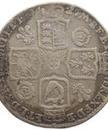1727 Shilling George II Silver Coin United Kingdom Roses and plumes in angles
