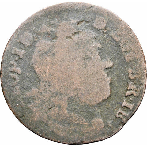 1728 Liard Leopold I Duke of Lorraine Coin