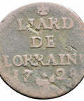 1728 Liard Leopold I Duke of Lorraine Coin