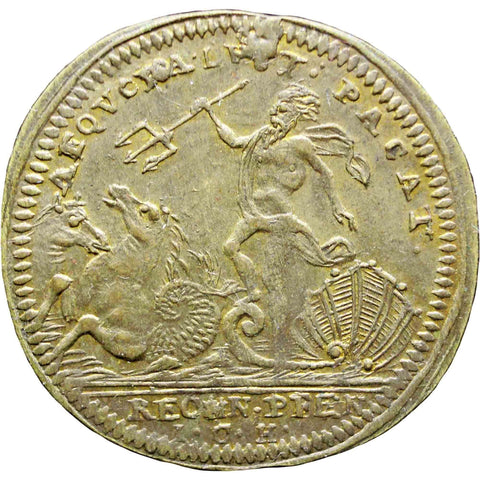 1730 France Nürnberger Rechenpfennige LOUIS XV Brass Token