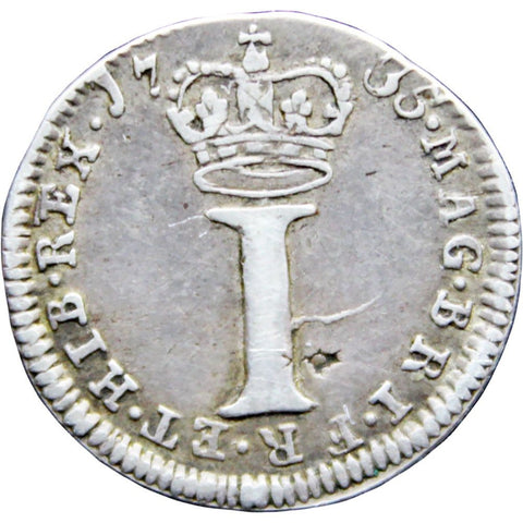 1735 1 Penny George II Great Britain Silver Coin Maundy Coinage