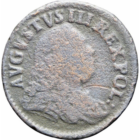 1751 Polish Lithuanian Commonwealth August III Szeląg Solidus Shilling Coin 1/3 Grosz