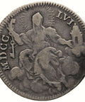 1756 Doppio Giulio Pope Benedict XIV Papal Coin Silver