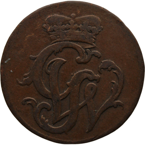 1758 1/4 Stüber County of Wied - Runkel Germany Coin John Louis Adolph