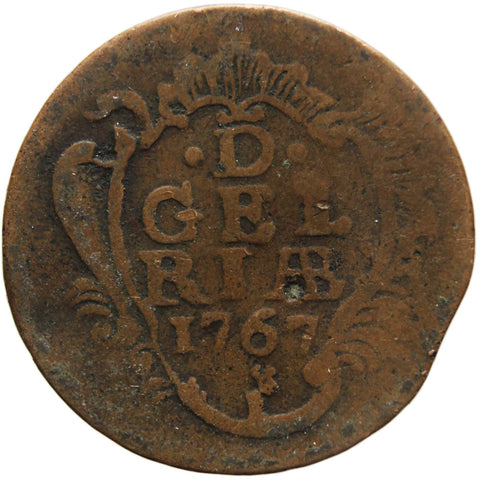 1767 Duit Dutch Republic Gelderland Coin Netherlands