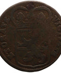1767 One Duit Coin Dutch Republic Overijssel Netherlands