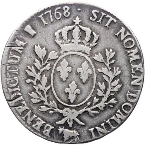 1768 Ecu France Coin Louis XV Silver