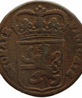 1768 One Duit Coin Dutch Republic Overijssel Netherlands